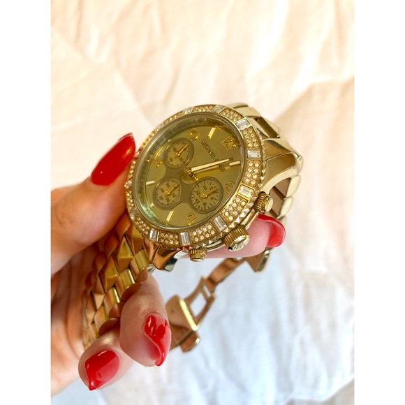 Michael Kors Pyramid Stud Gold Glitz Watch - Picture 12 of 15